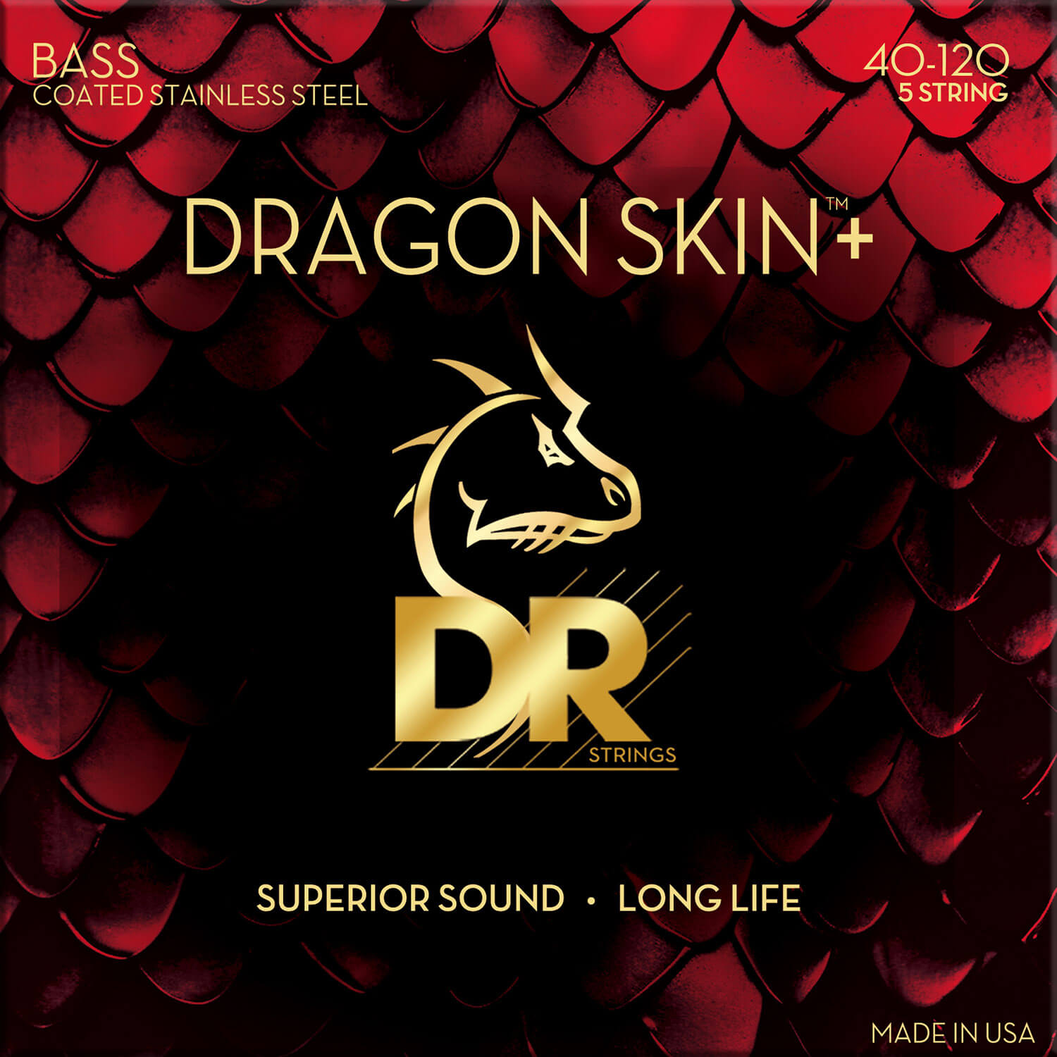 DRAGON SKIN＋Stainless for Bass DBS5-40 (LIGHT 5 Strings)