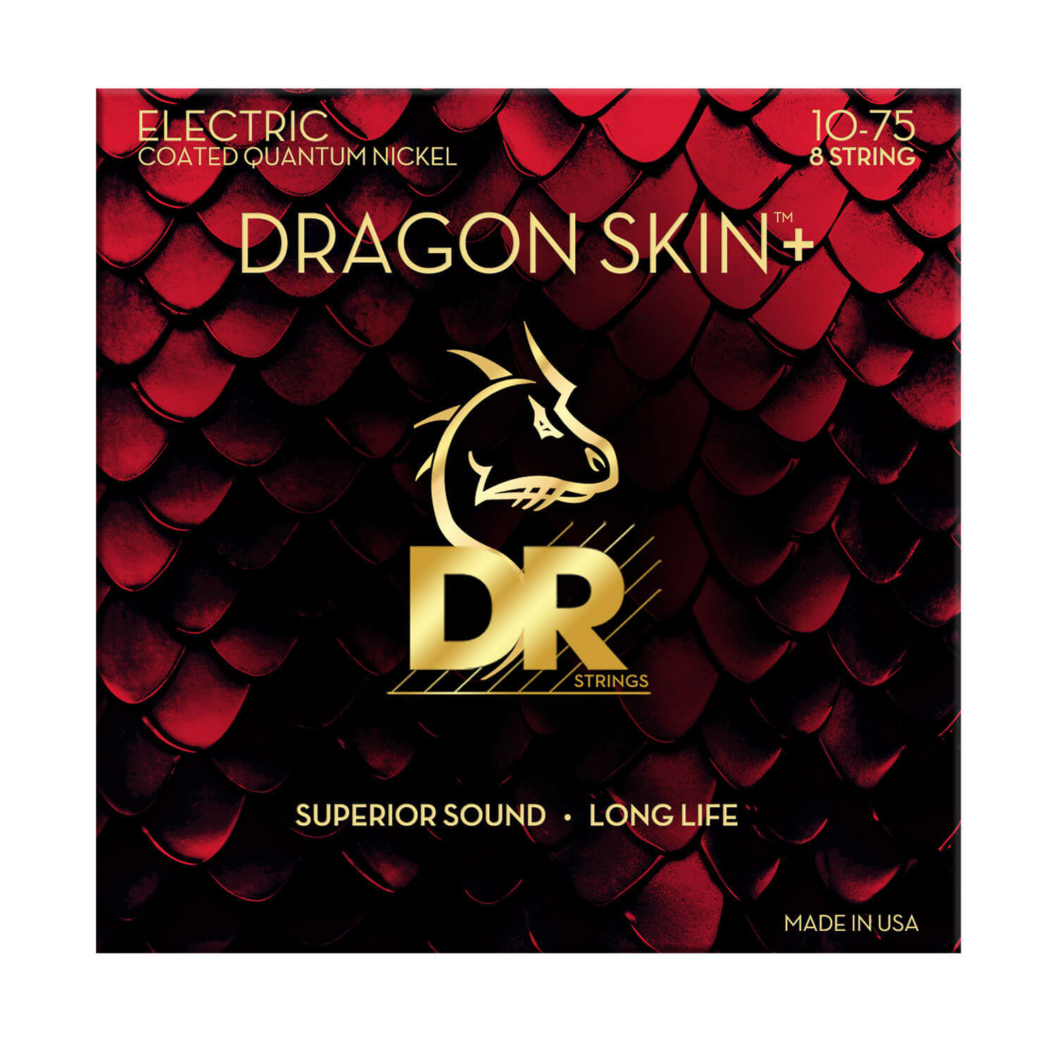 DRAGON SKIN＋for Electric Guitar DEQ-8/10 (MEDIUM 8 STRINGS)