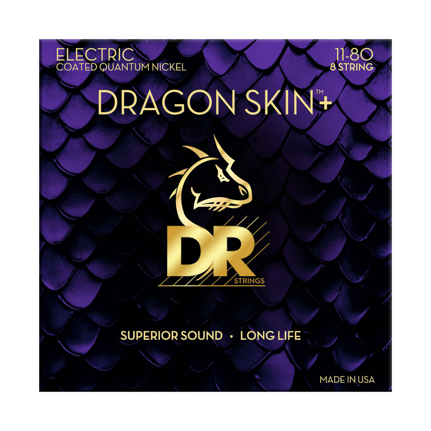 DRAGON SKIN＋for Electric Guitar DEQ-8/11 (HEAVY 8 STRINGS)