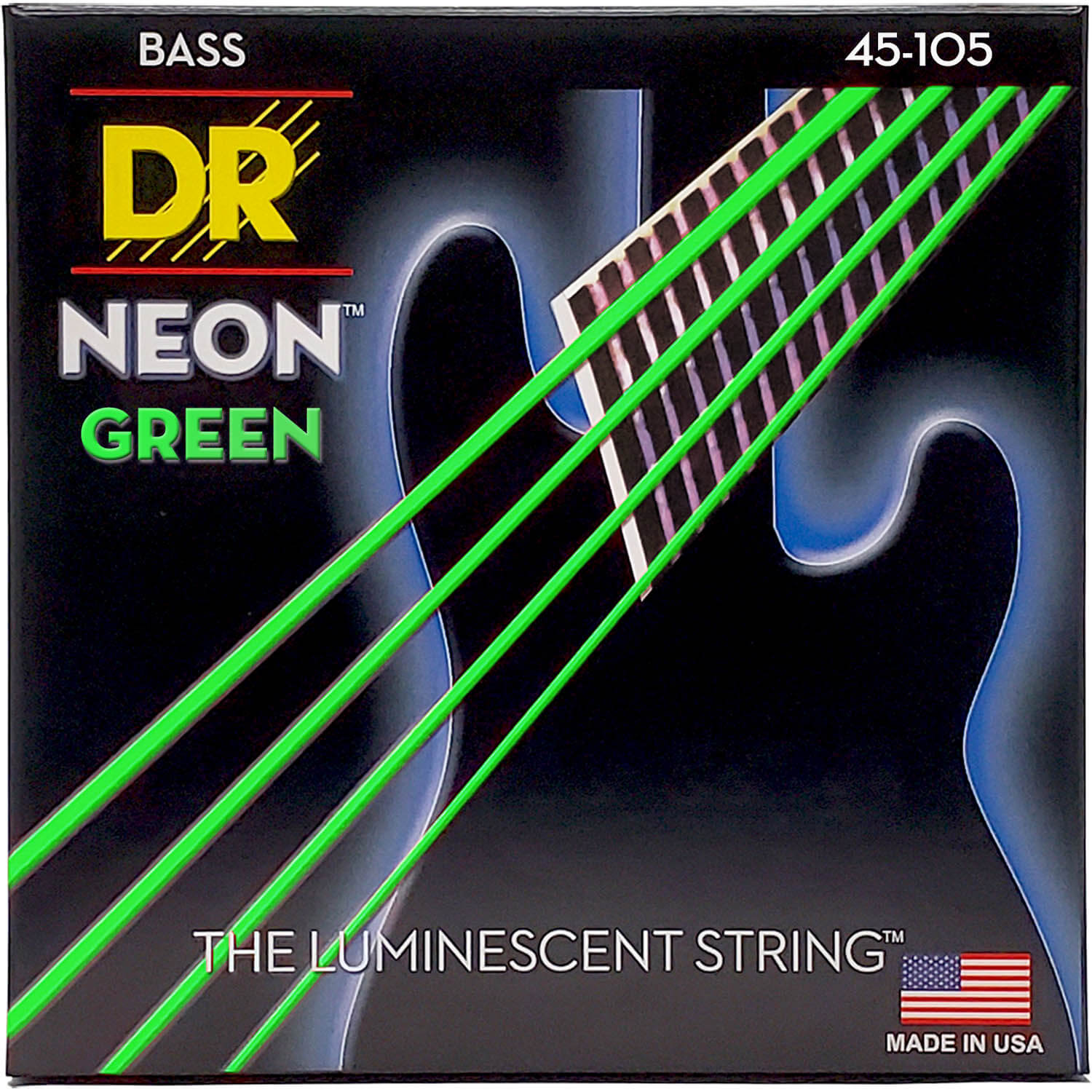 HI-DEF NEON GREEN BASS STRINGS (MEDIUM) [NGB-45]