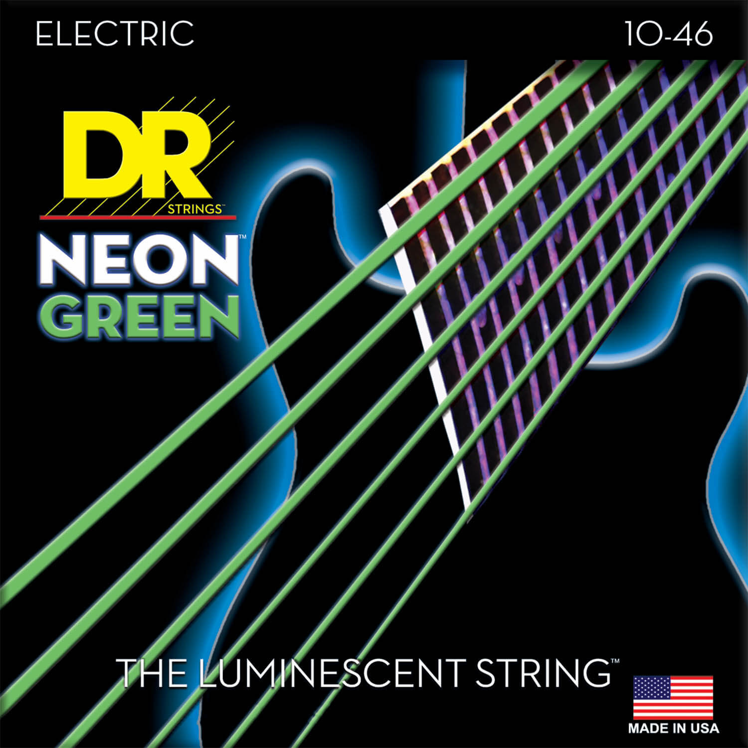 HI-DEF NEON GREEN ELECTRIC STRINGS (MEDIUM) [NGE-10]