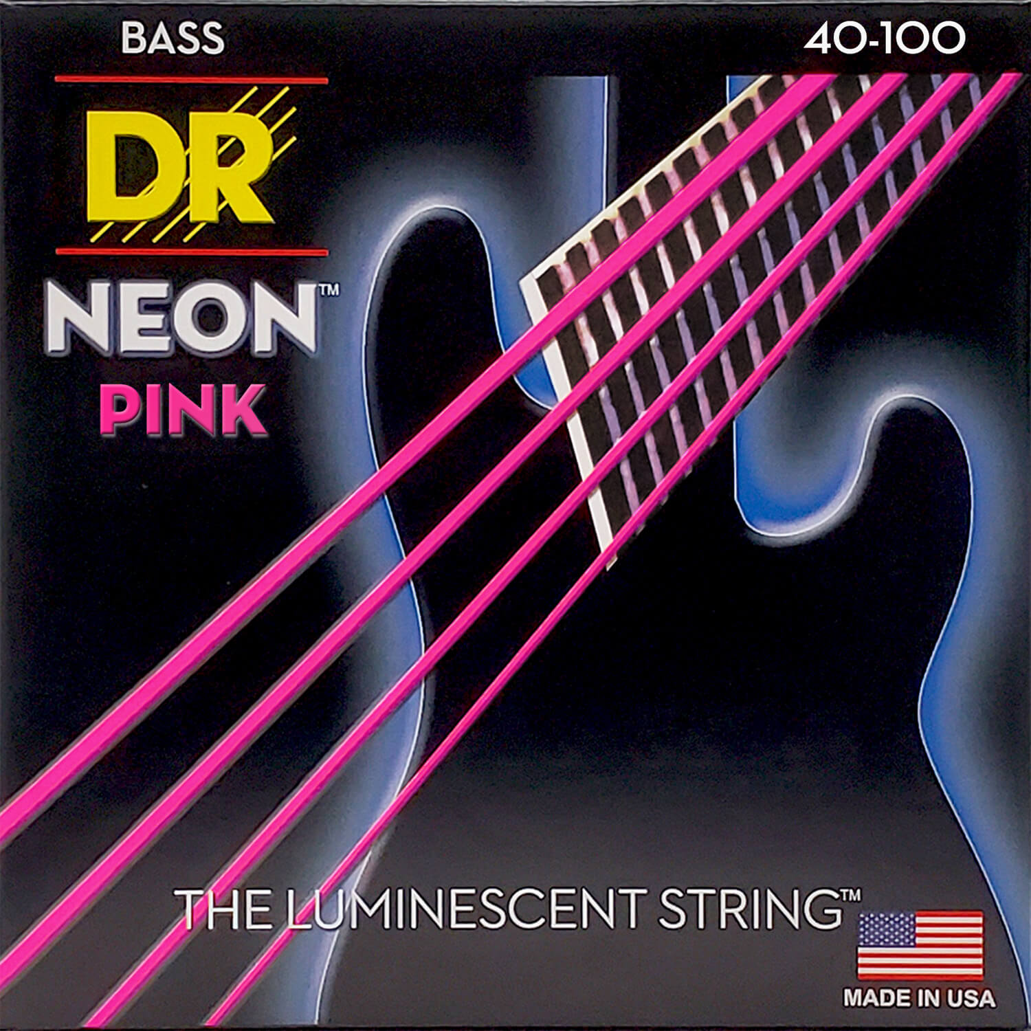 HI-DEF NEON PINK Bass Strings (MEDIUM) [NPB-45]