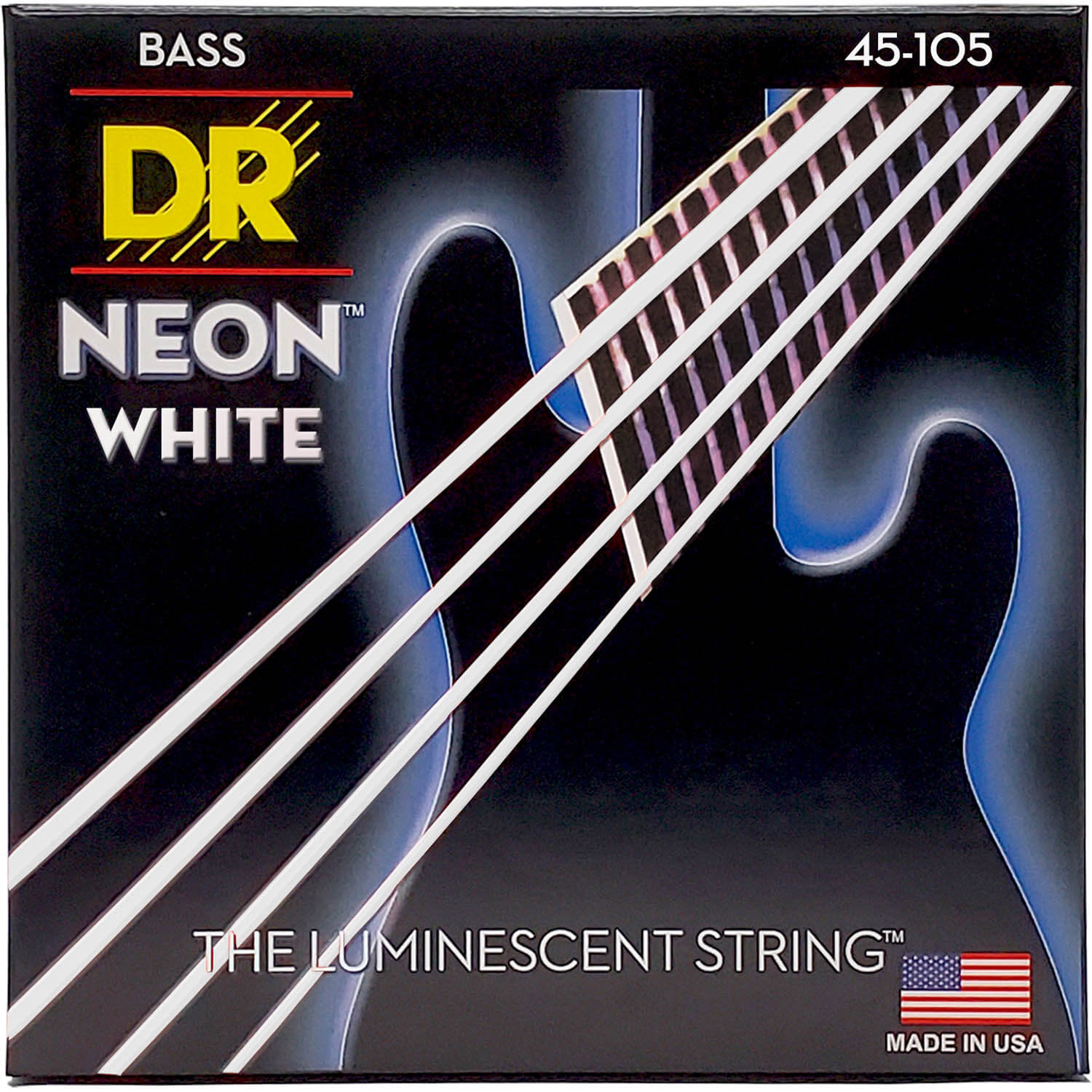 HI-DEF NEON WHITE BASS STRINGS (MEDIUM) [NWB-45]