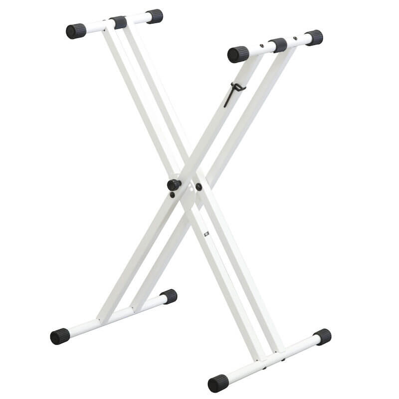 組み立て式スチール製XX型キーボード・スタンド KS-29WA WHT