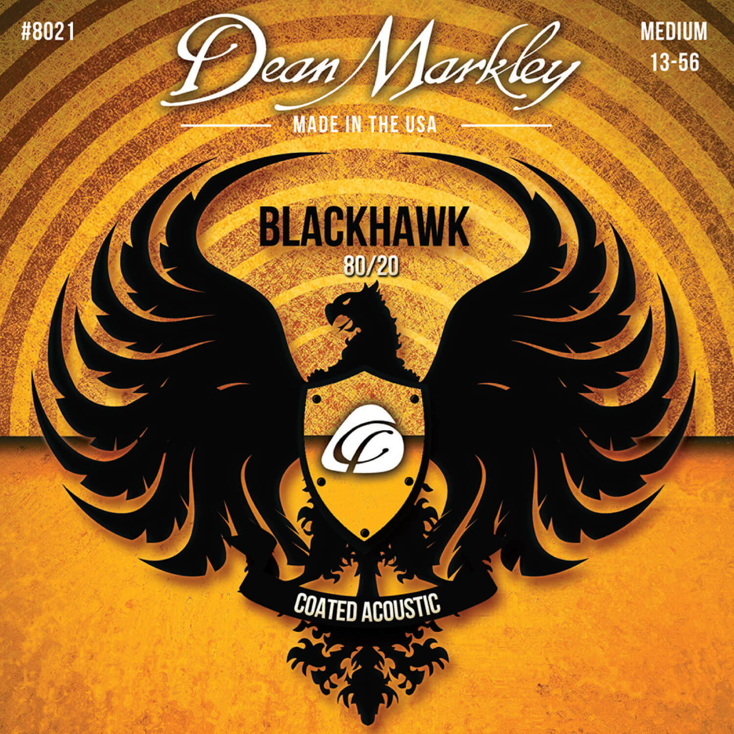 Blackhawk Coated 80/20 Acoustic Strings MEDIUM [DM8021]