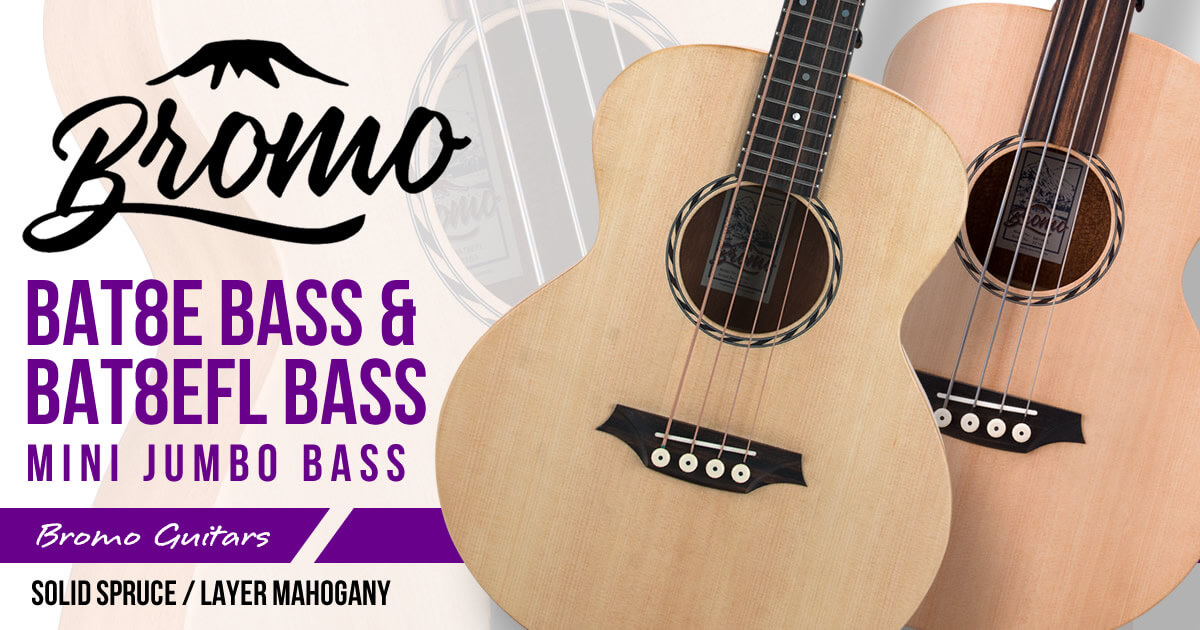 コンパクトなエレアコベース「Bromo Guitars BAT8E BASS & BAT8EFL BASS」