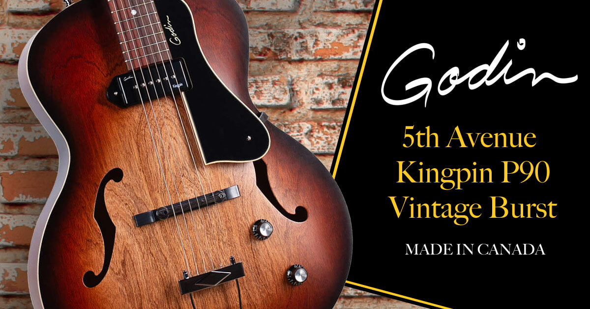 美しいルックスと優れた機能性を兼ね備えた「Godin 5th Avenue Kingpin P90 Vintage Burst」