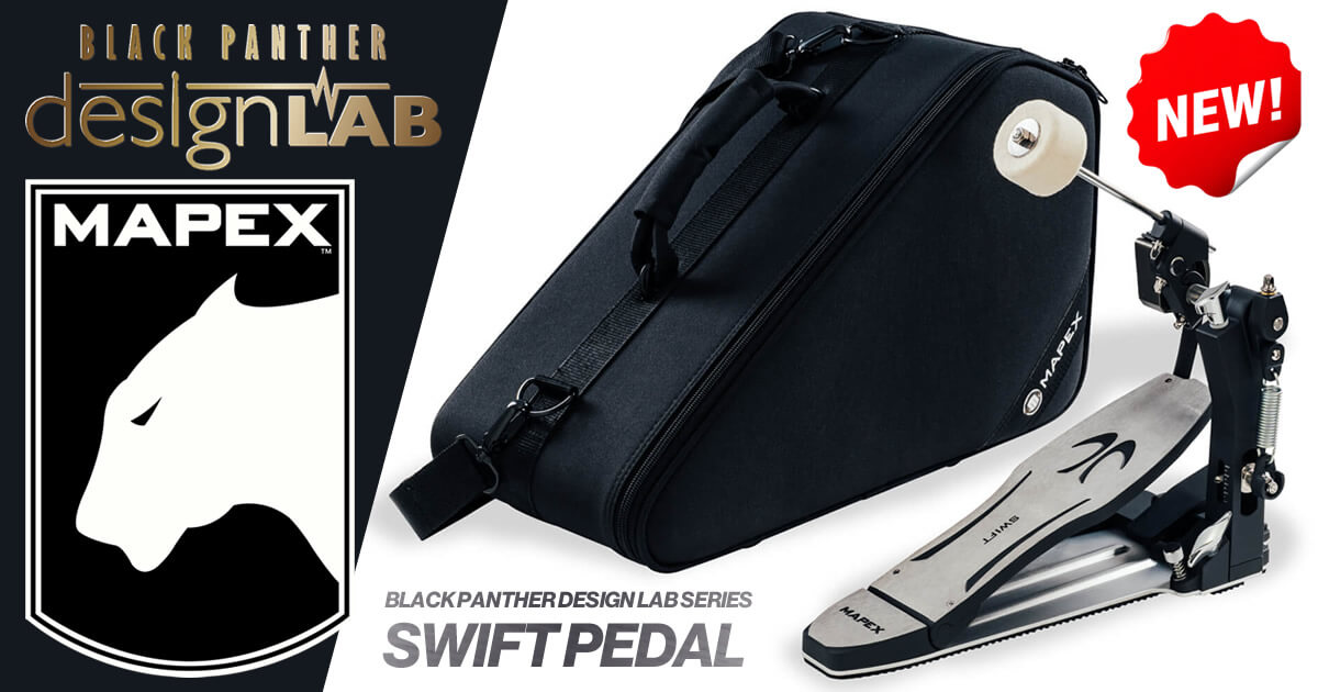 最先端機能を搭載したスタイリッシュなペダル「MAPEX BLACK PANTHER DESIGN LAB SERIES SWIFT PEDAL」