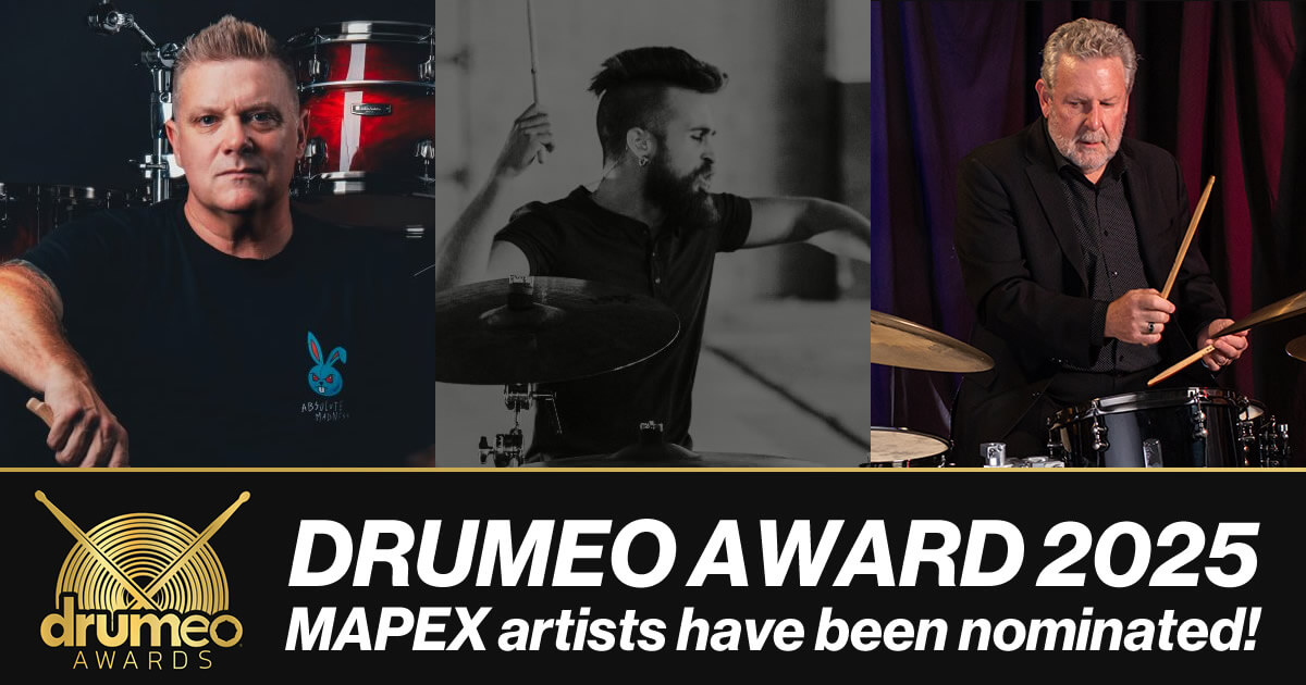 【DRUMEO AWARD 2025】MAPEXアーティストノミネートされました！