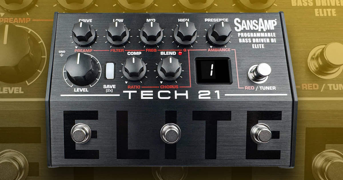 次世代ベース・プリアンプ／DI「TECH21 SansAmp Programmable Bass Driver ELITE」