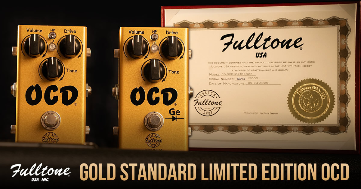 フルトーンの大定番OCDにゴールド・フィニッシュの特別限定モデルが登場