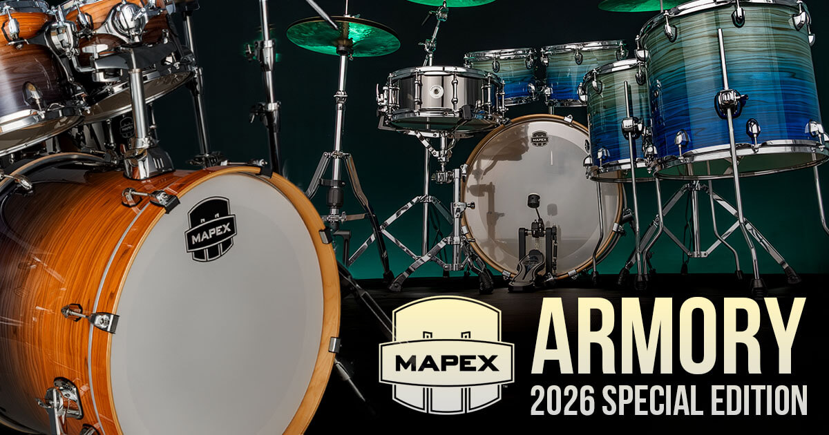 MAPEX “ARMORY”シリーズから美しいグラデーションカラーのスペシャルエディション・ドラムセットが登場