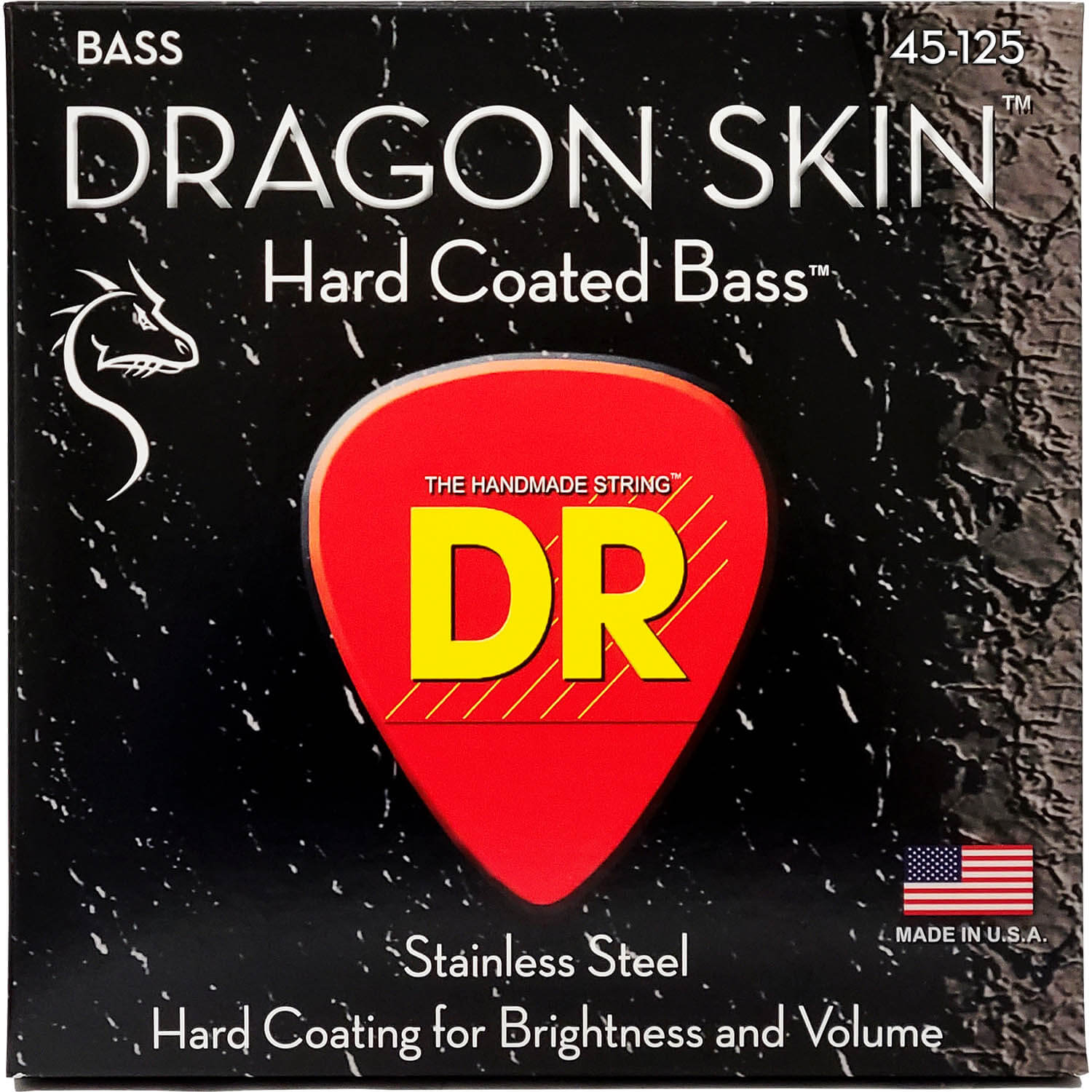 DRAGON SKIN HARD COATED BASS STRINGS (45-125) [DSB5-45]