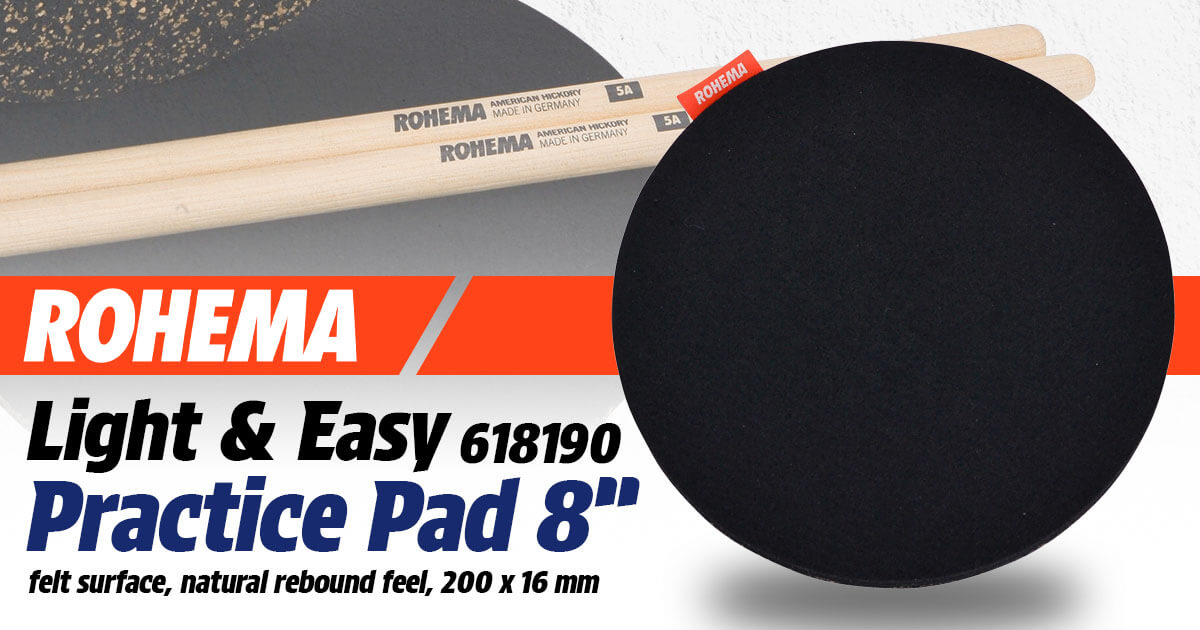 コンパクトで軽量！ROHEMAによるポータブルな練習用パッド「Light & Easy Practice Pad 8”」
