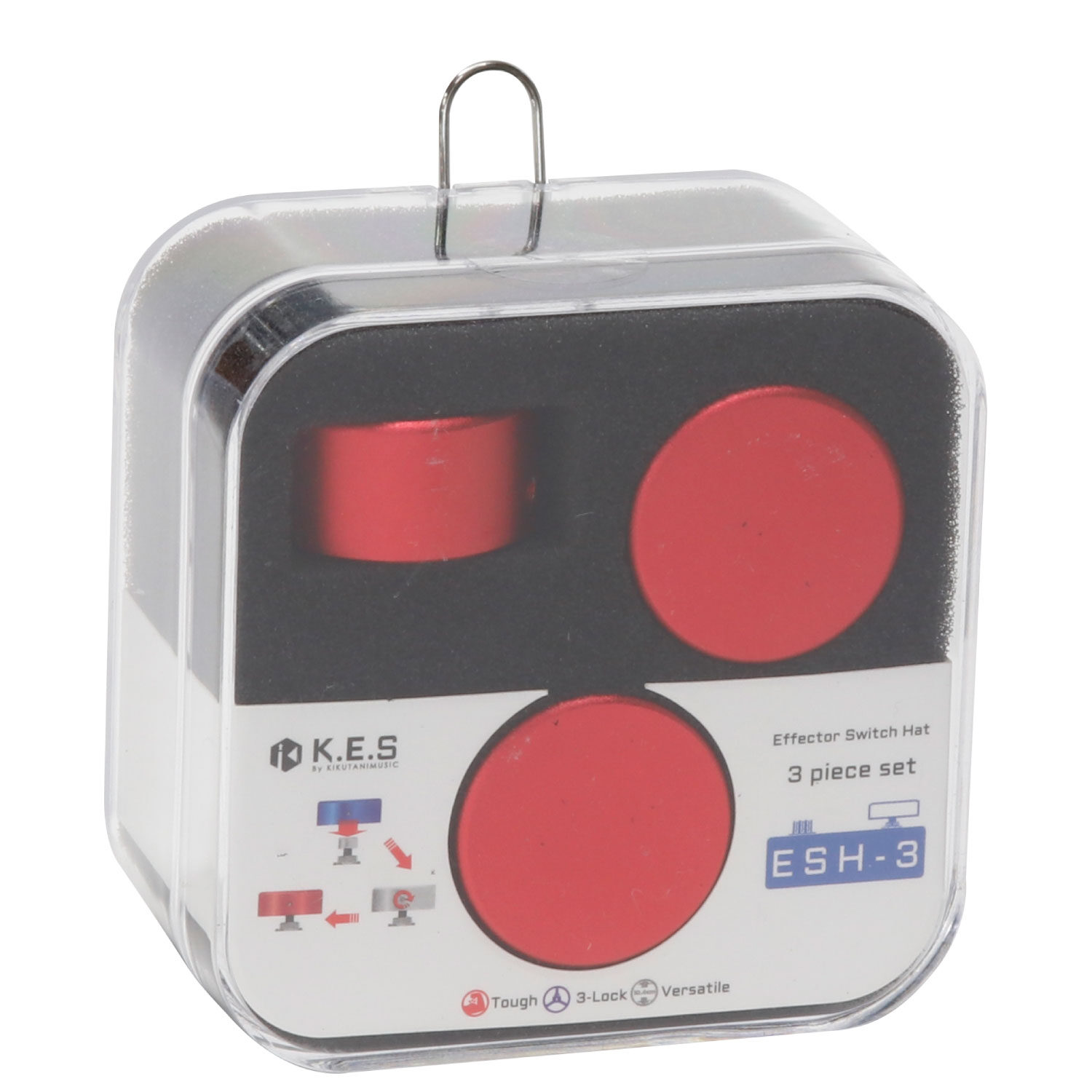 激安格安割引情報満載 RED K.E.S エフェクタースイッチハット ケーイーエス ESH-3 3個
